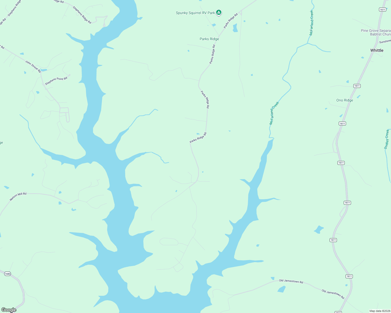 map of restaurants, bars, coffee shops, grocery stores, and more near Parks Ridge Road in Russell Springs