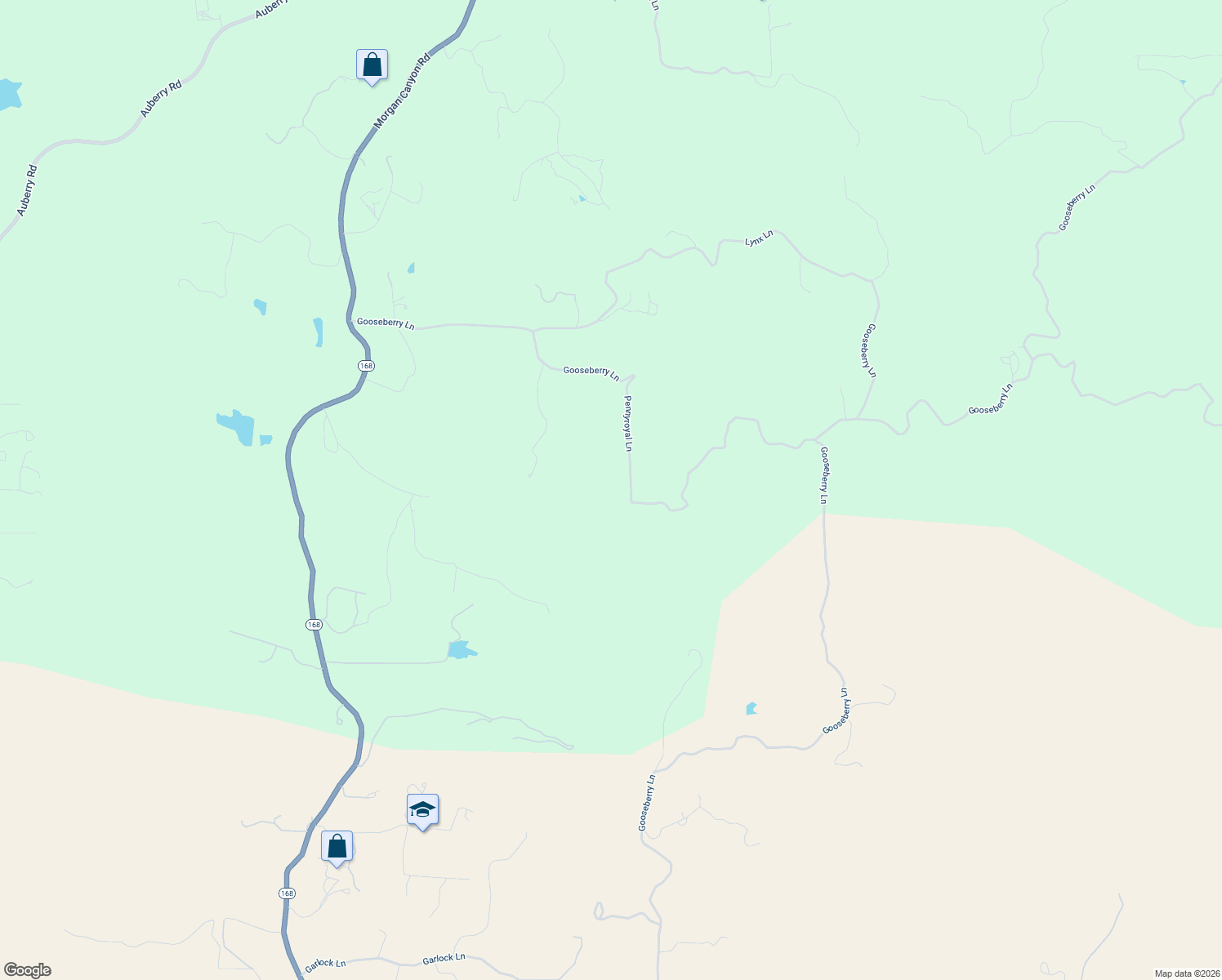 map of restaurants, bars, coffee shops, grocery stores, and more near 30925 Pennyroyal Lane in Prather