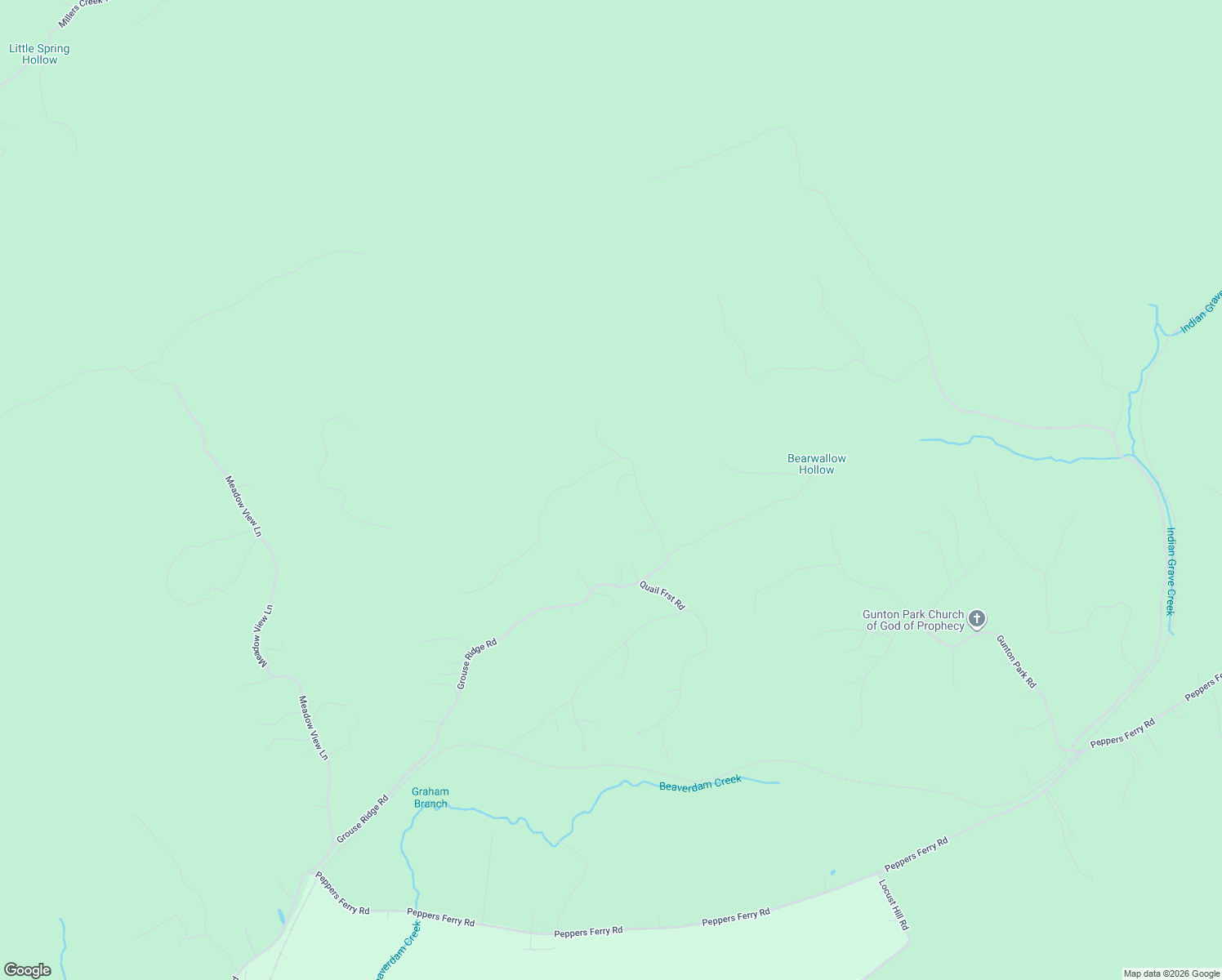 map of restaurants, bars, coffee shops, grocery stores, and more near Grouse Ridge Road in Max Meadows