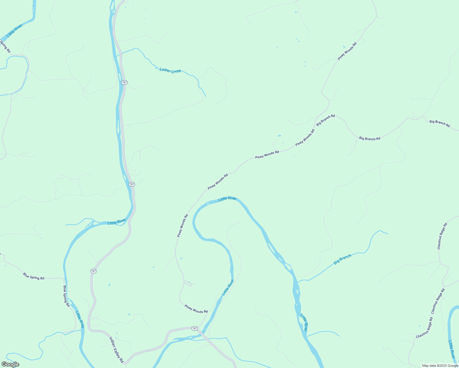 map of restaurants, bars, coffee shops, grocery stores, and more near 6022 Piney Woods Road in Riner