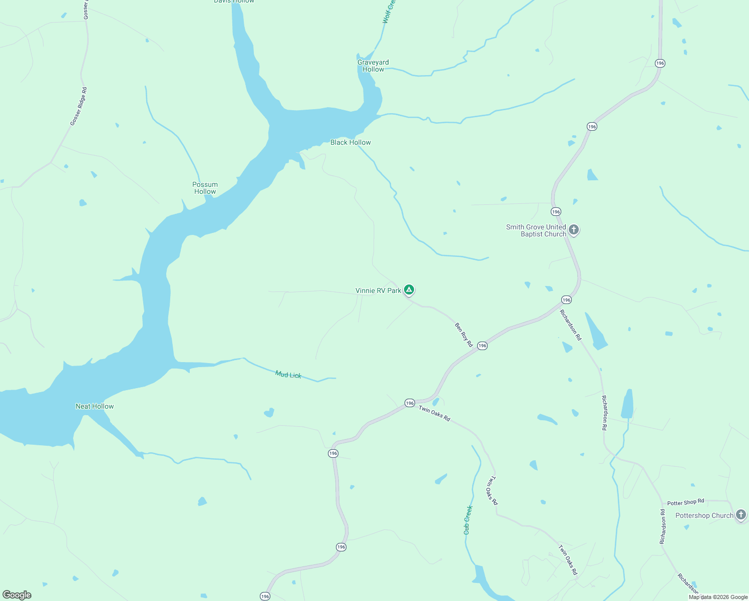 map of restaurants, bars, coffee shops, grocery stores, and more near 675 Ben Roy Road in Russell Springs