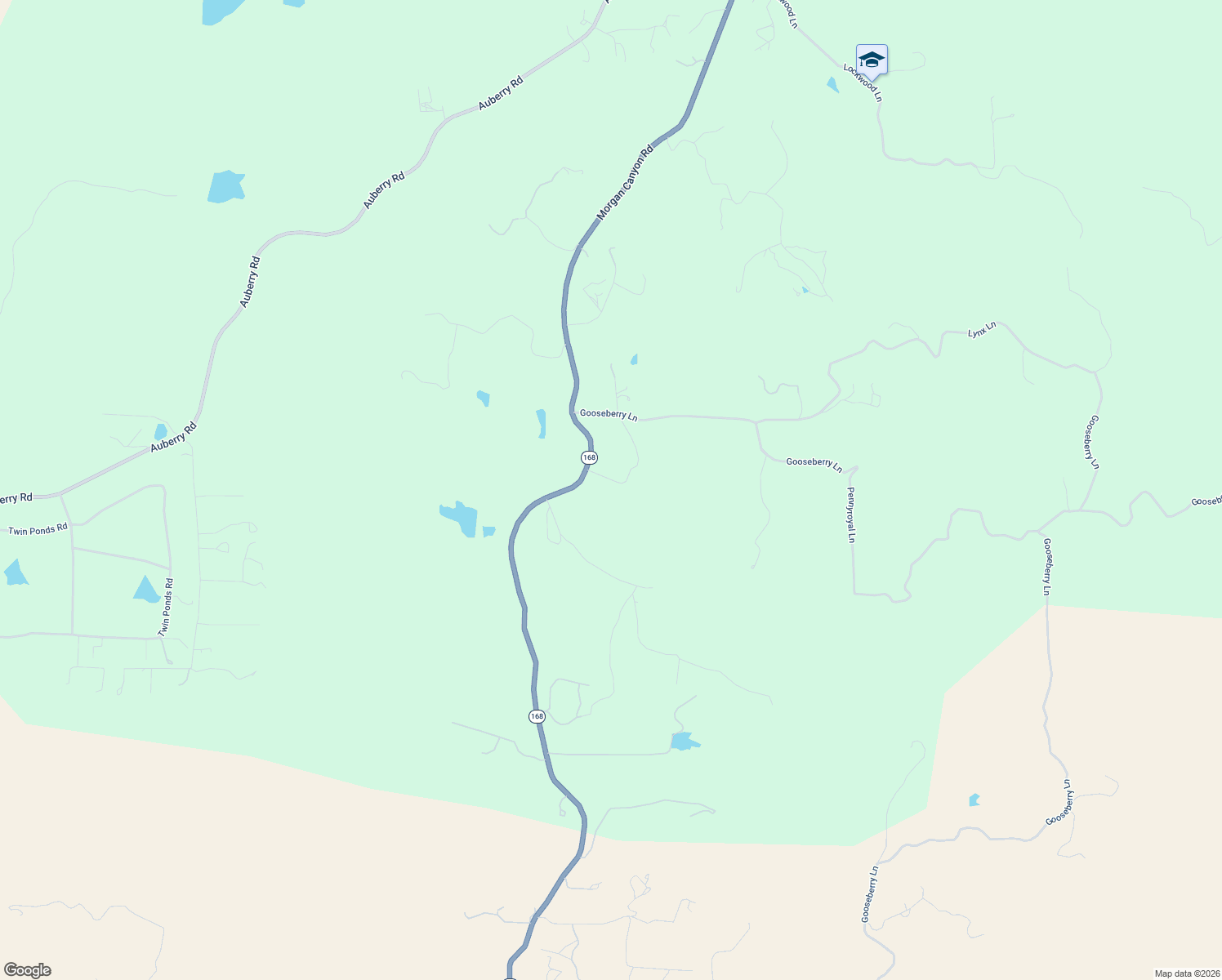map of restaurants, bars, coffee shops, grocery stores, and more near 29531 Morgan Canyon Road in Prather