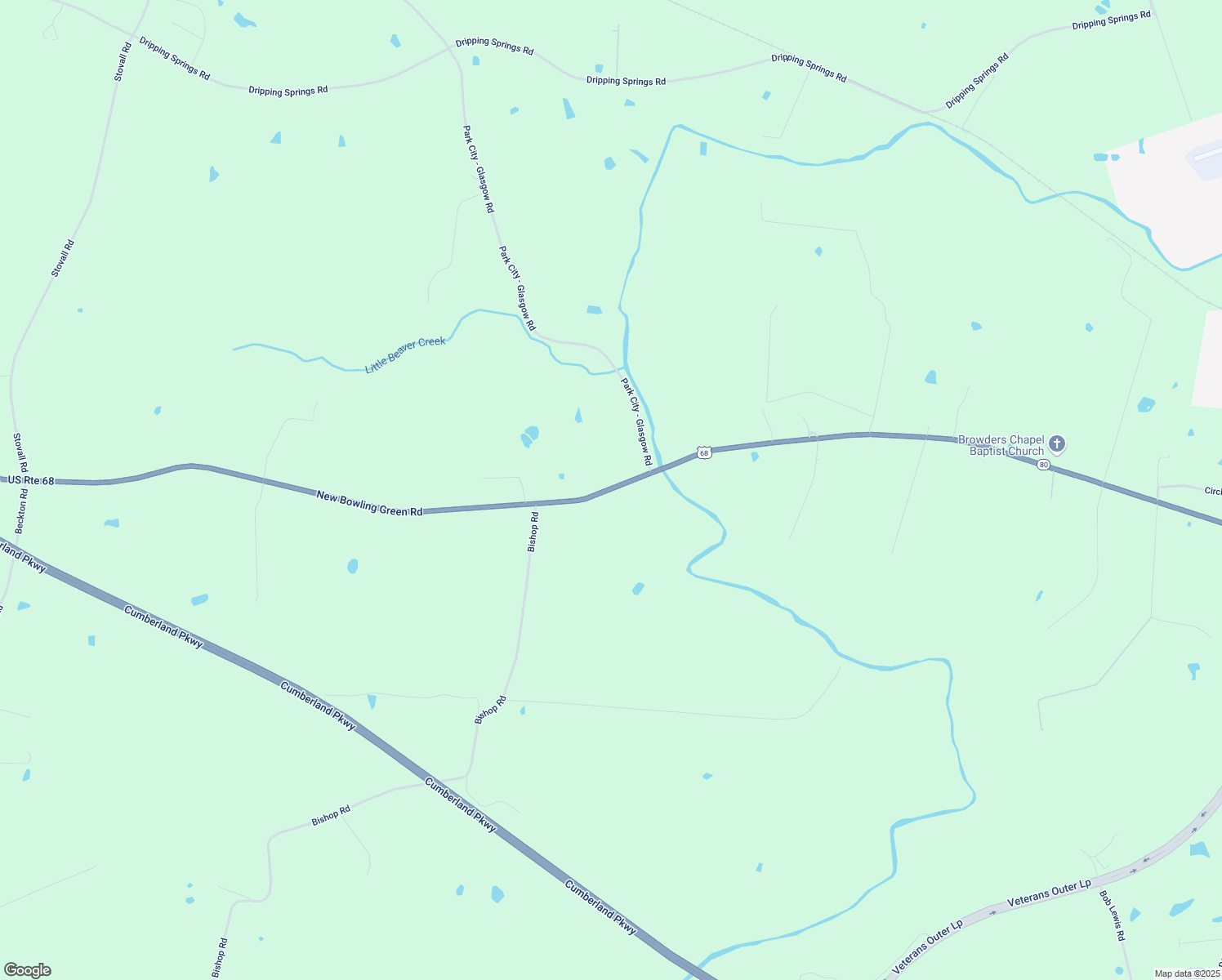 map of restaurants, bars, coffee shops, grocery stores, and more near New Bowling Green Road in Glasgow