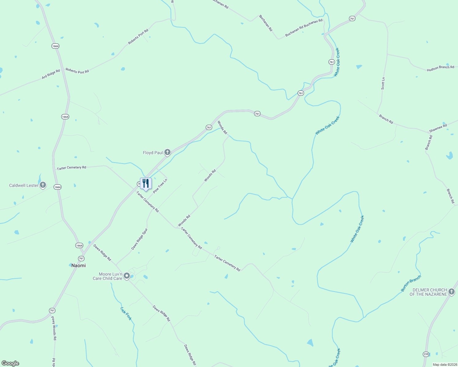 map of restaurants, bars, coffee shops, grocery stores, and more near 130 Young's Way in Nancy