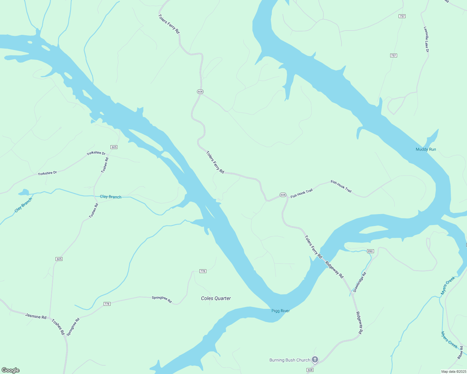 map of restaurants, bars, coffee shops, grocery stores, and more near 12123 Tolers Ferry Road in Pittsville