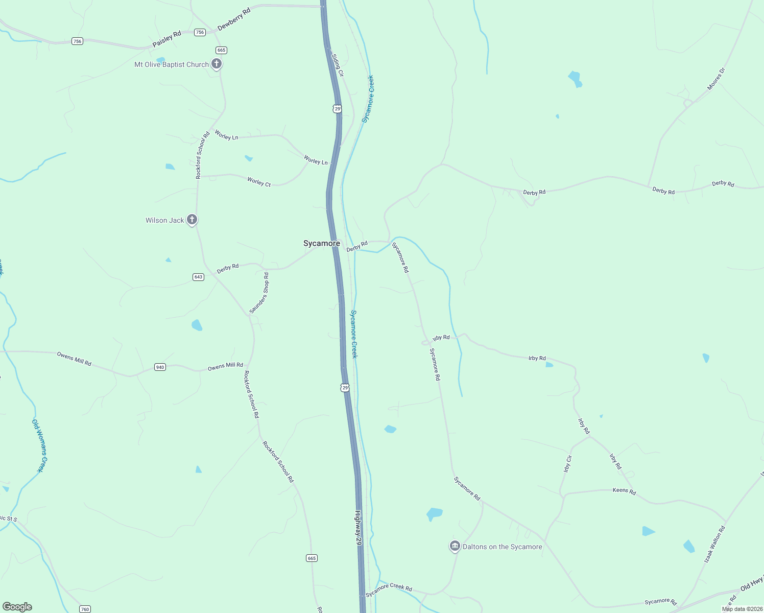 map of restaurants, bars, coffee shops, grocery stores, and more near in Sycamore
