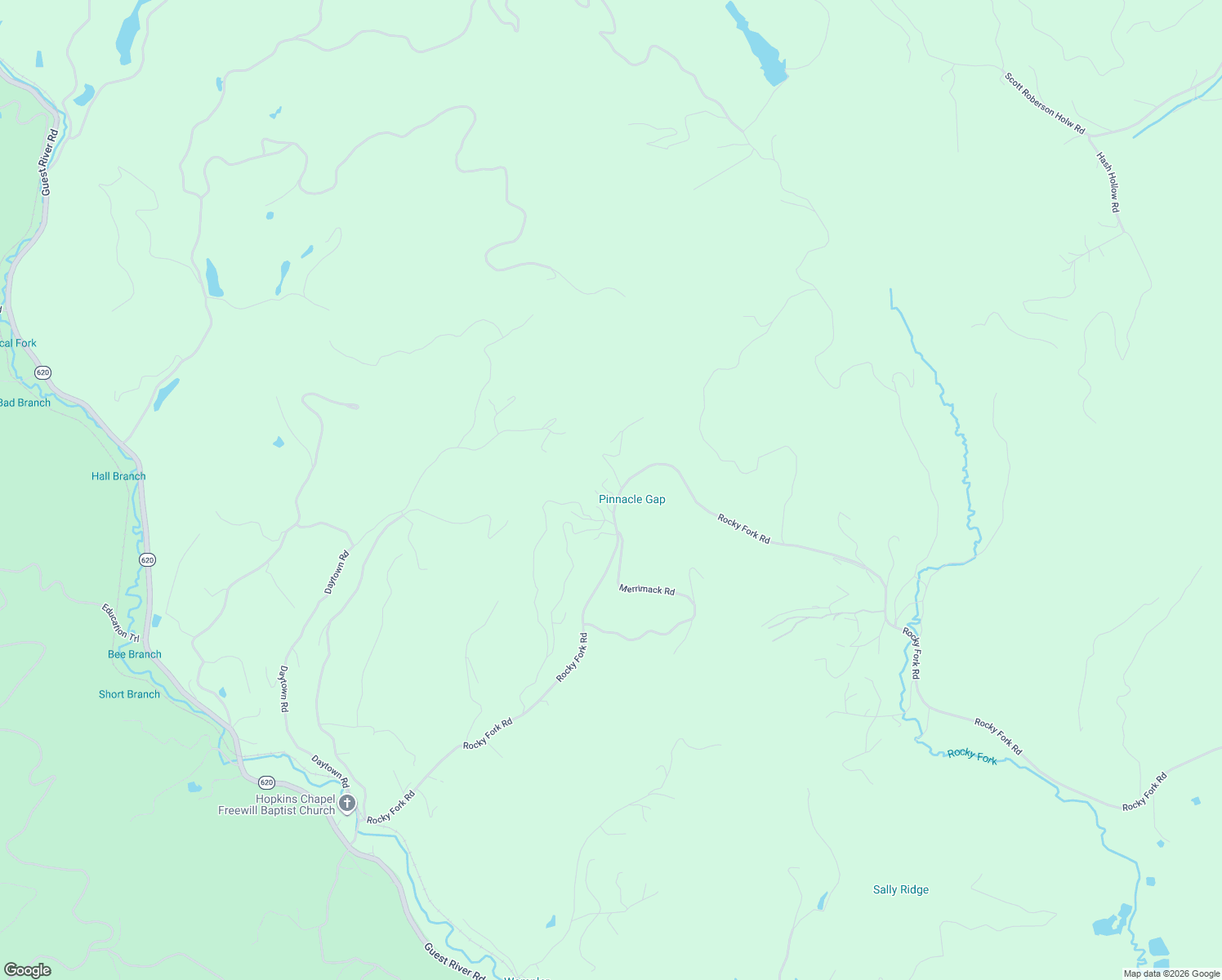 map of restaurants, bars, coffee shops, grocery stores, and more near 7241 Rocky Fork Road in Wise