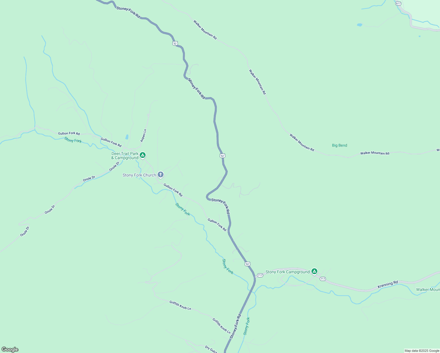 map of restaurants, bars, coffee shops, grocery stores, and more near 7101-7129 Stoney Fork Road in Wytheville