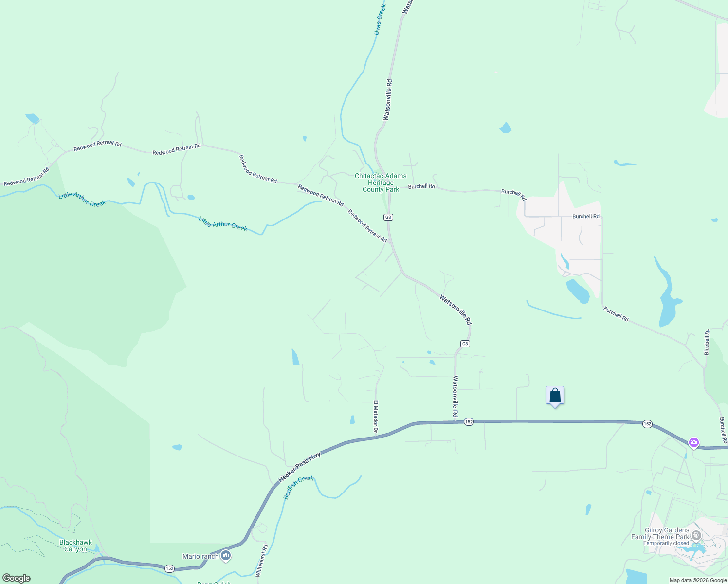 map of restaurants, bars, coffee shops, grocery stores, and more near 9130 Paseo Tranquillo in Gilroy