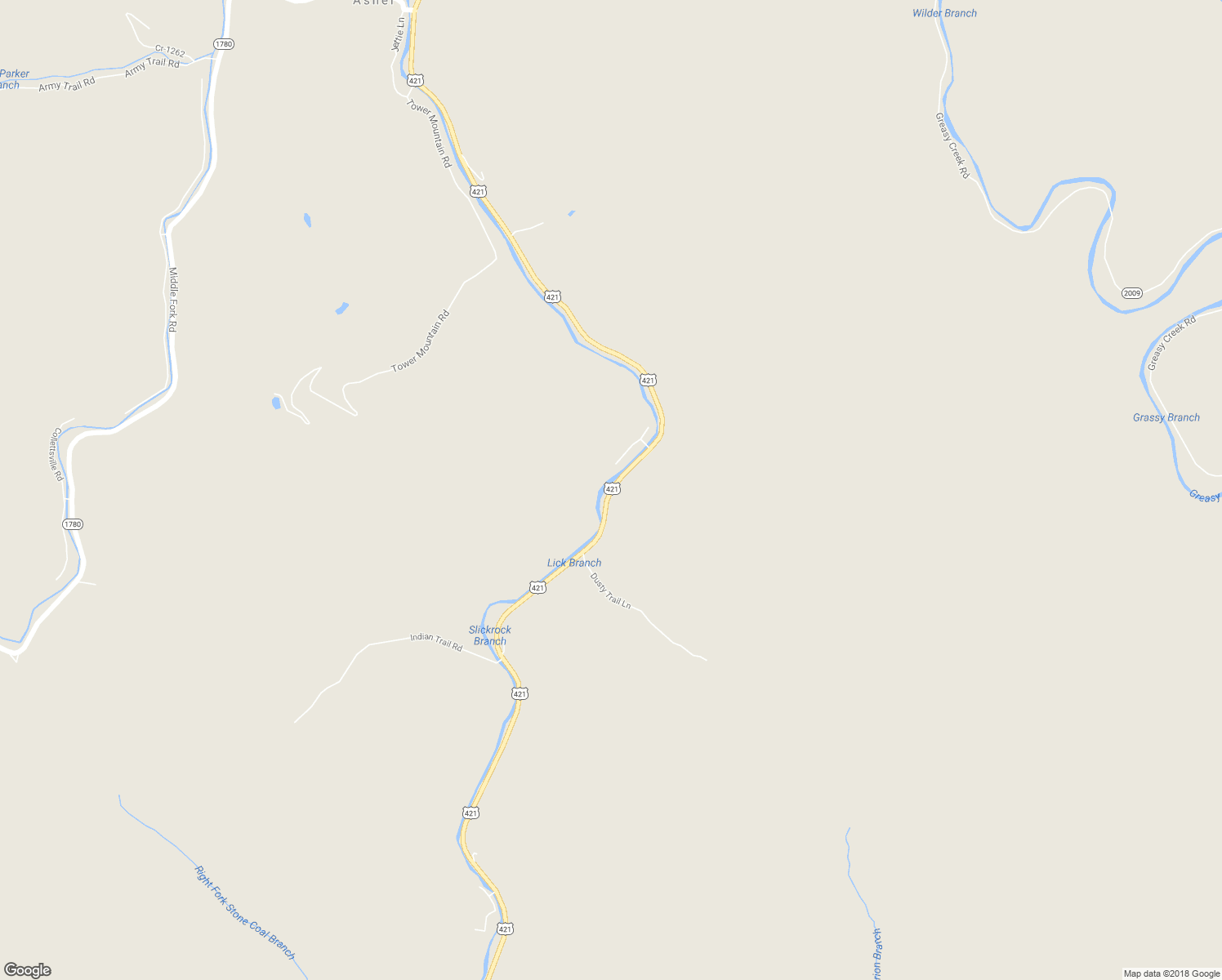 map of restaurants, bars, coffee shops, grocery stores, and more near U.S. 421 in Mozelle
