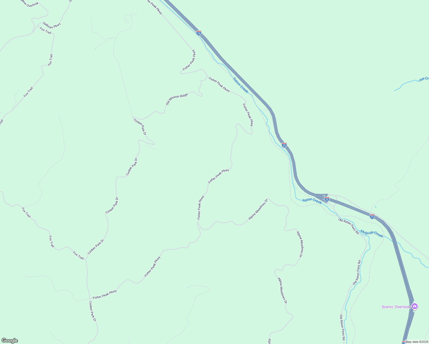 map of restaurants, bars, coffee shops, grocery stores, and more near 33247 Fisher Peak Parkway in Trinidad