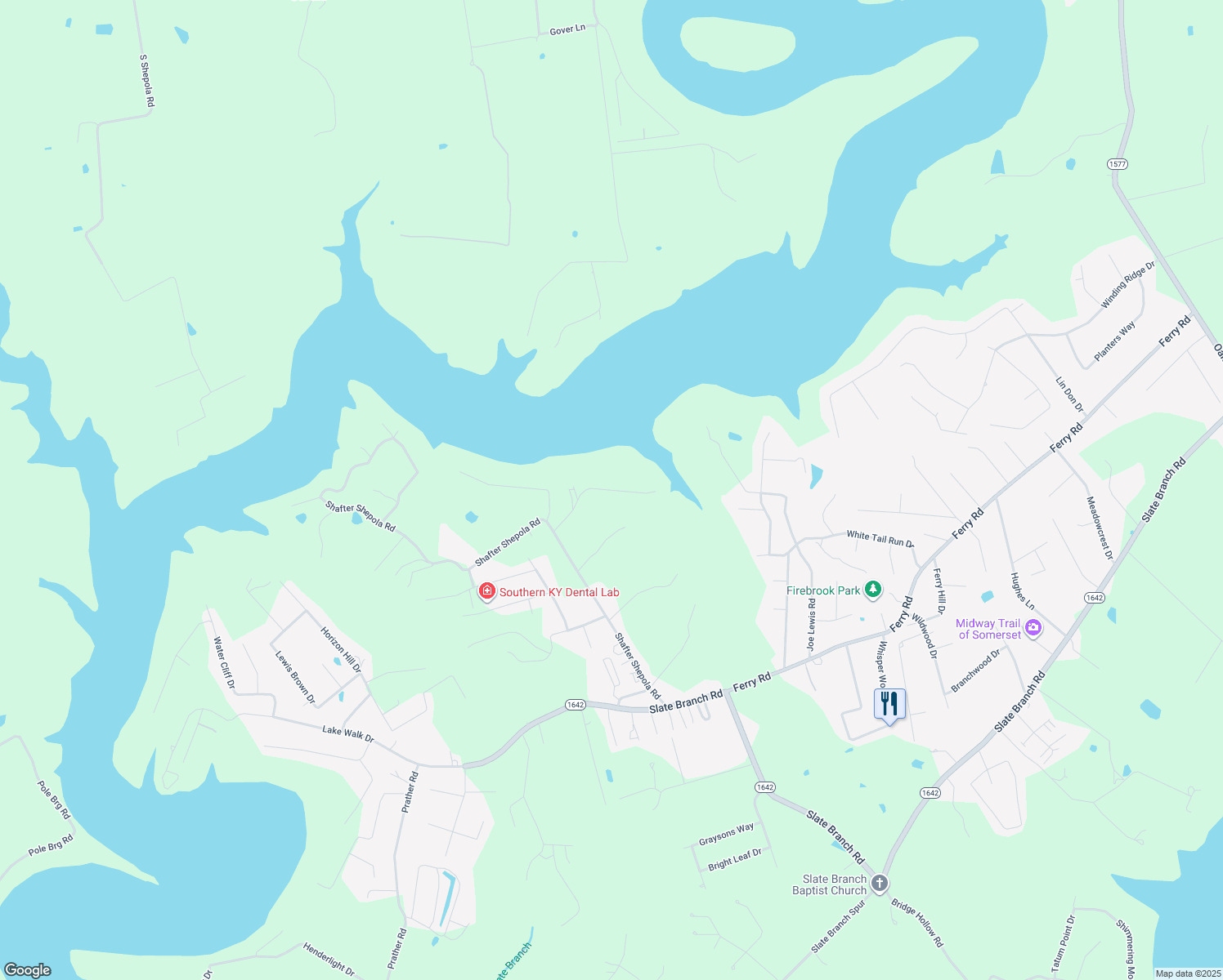 map of restaurants, bars, coffee shops, grocery stores, and more near 2011 Buddy Tartar Park Road in Somerset