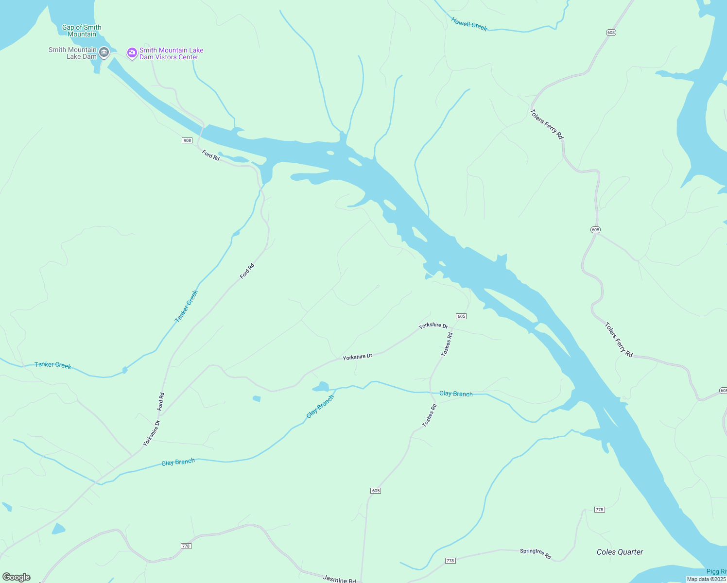 map of restaurants, bars, coffee shops, grocery stores, and more near 341 Broad Ridge Road in Sandy Level