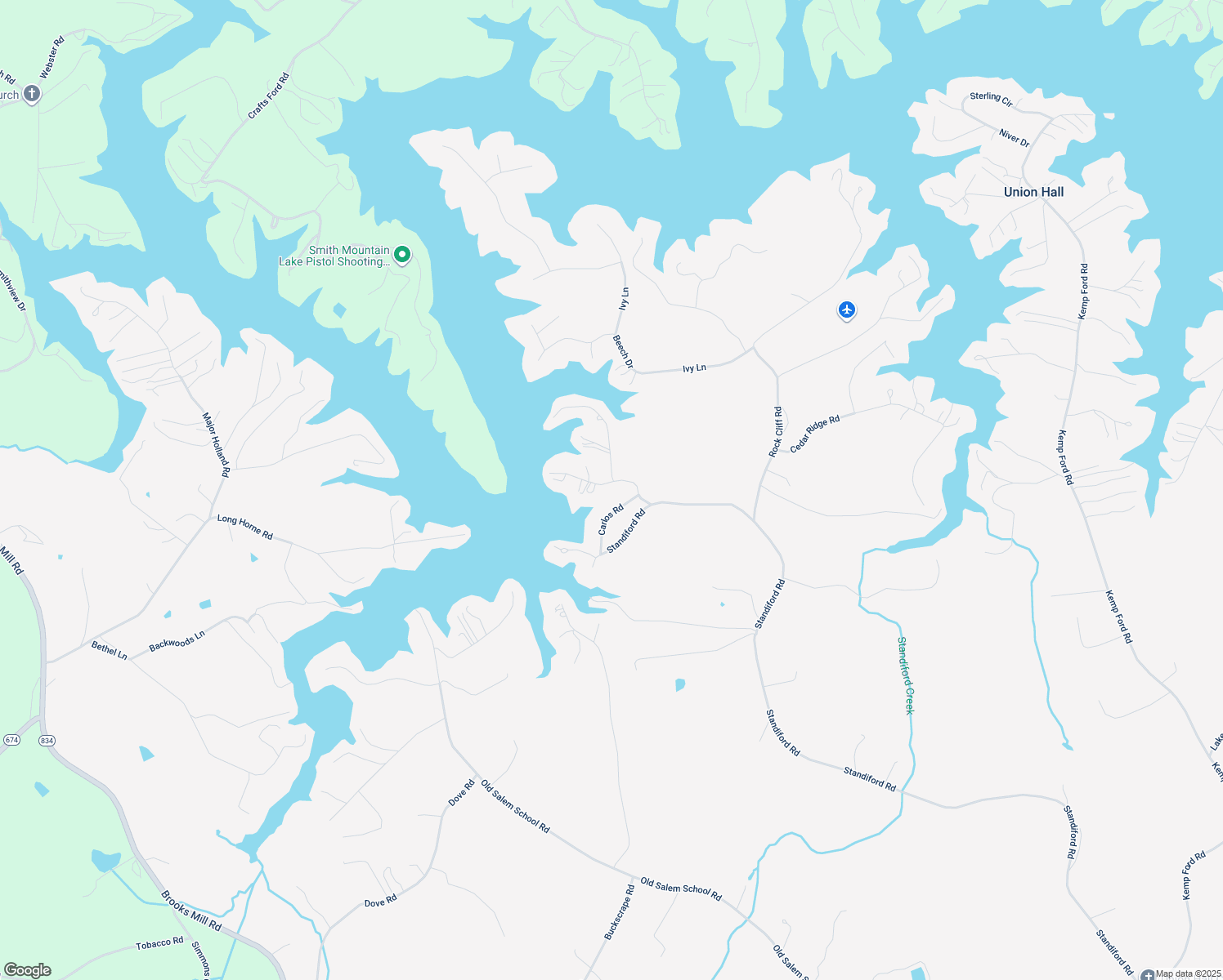 map of restaurants, bars, coffee shops, grocery stores, and more near 145 Winding Way in Union Hall