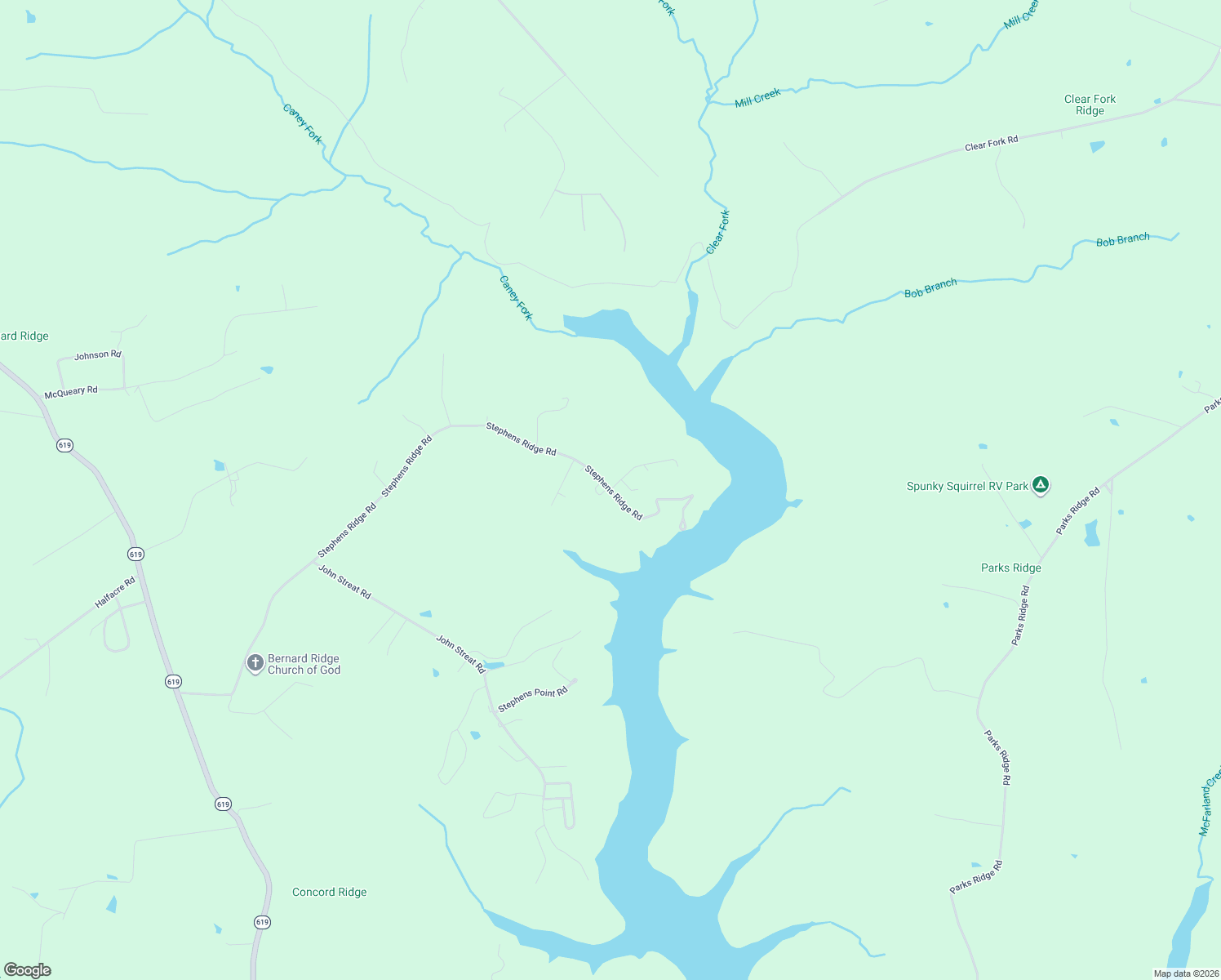 map of restaurants, bars, coffee shops, grocery stores, and more near 15 Aarons Lane in Russell Springs