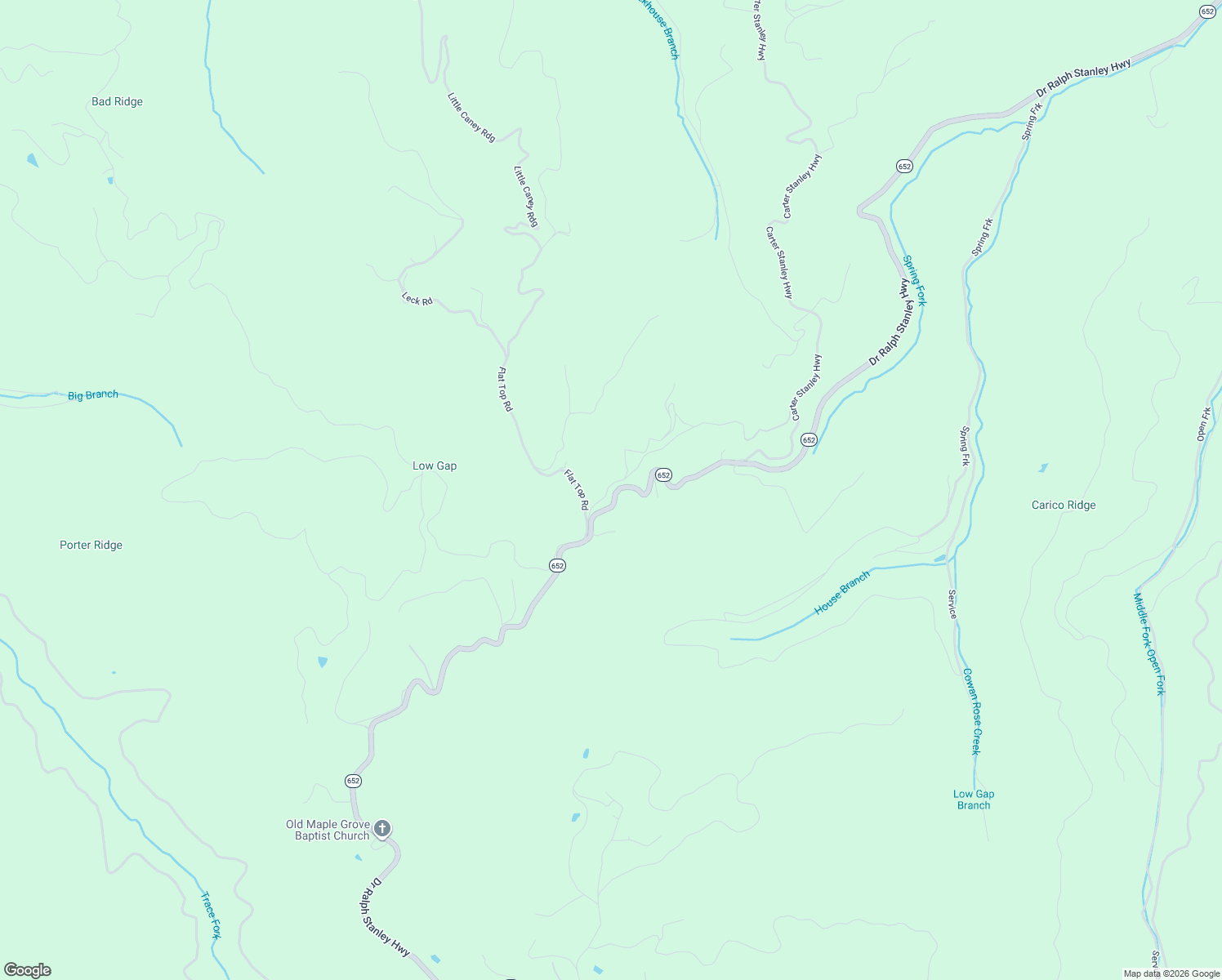 map of restaurants, bars, coffee shops, grocery stores, and more near 224 Williams Lane in Coeburn