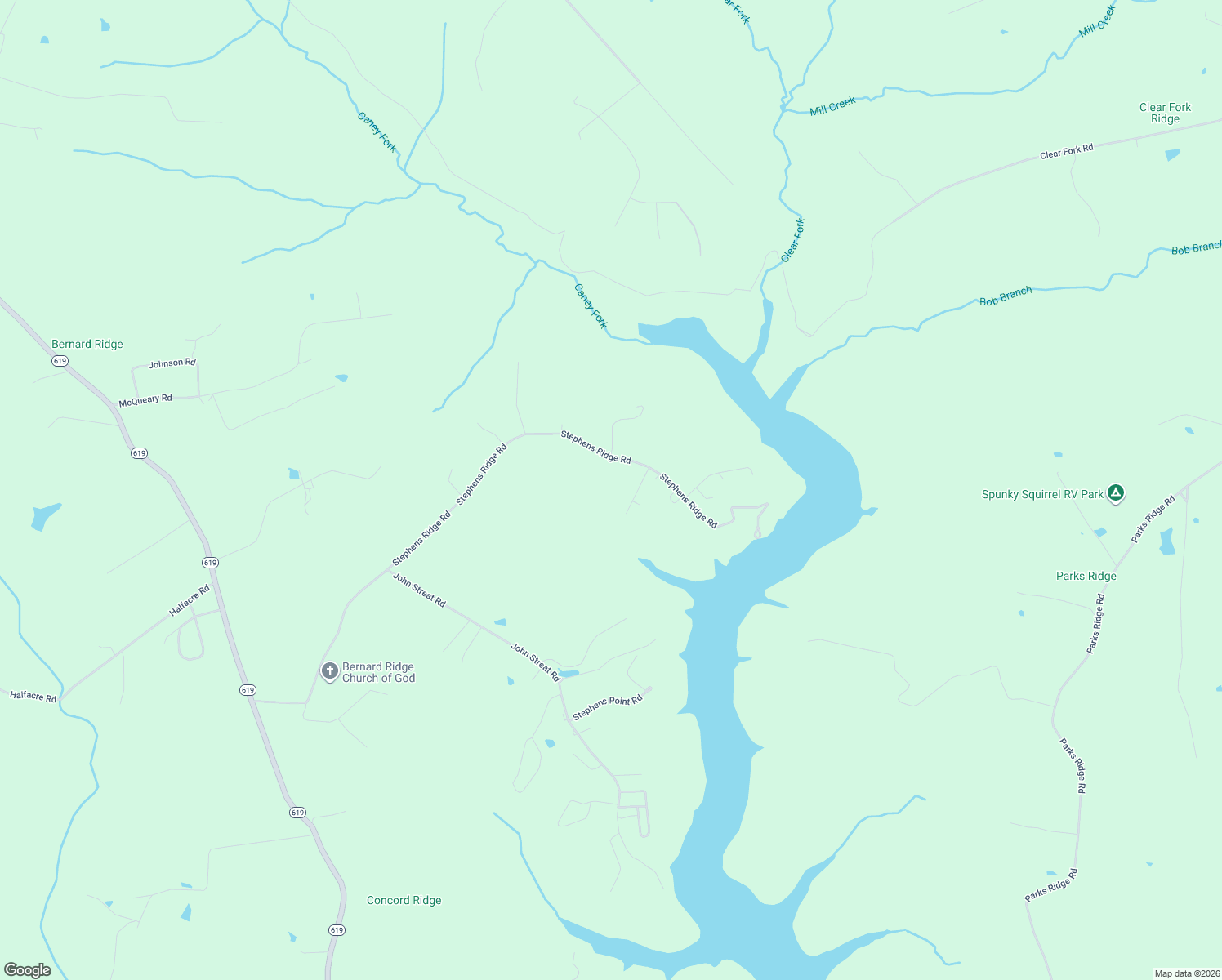 map of restaurants, bars, coffee shops, grocery stores, and more near 1439 Stephens Ridge Road in Russell Springs
