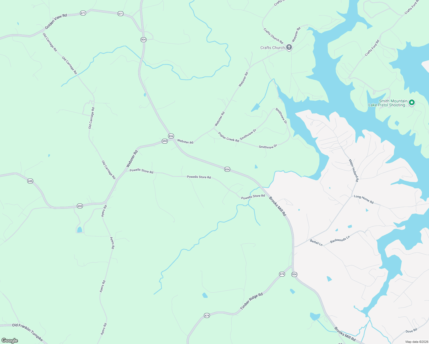 map of restaurants, bars, coffee shops, grocery stores, and more near Powells Store Road in Glade Hill