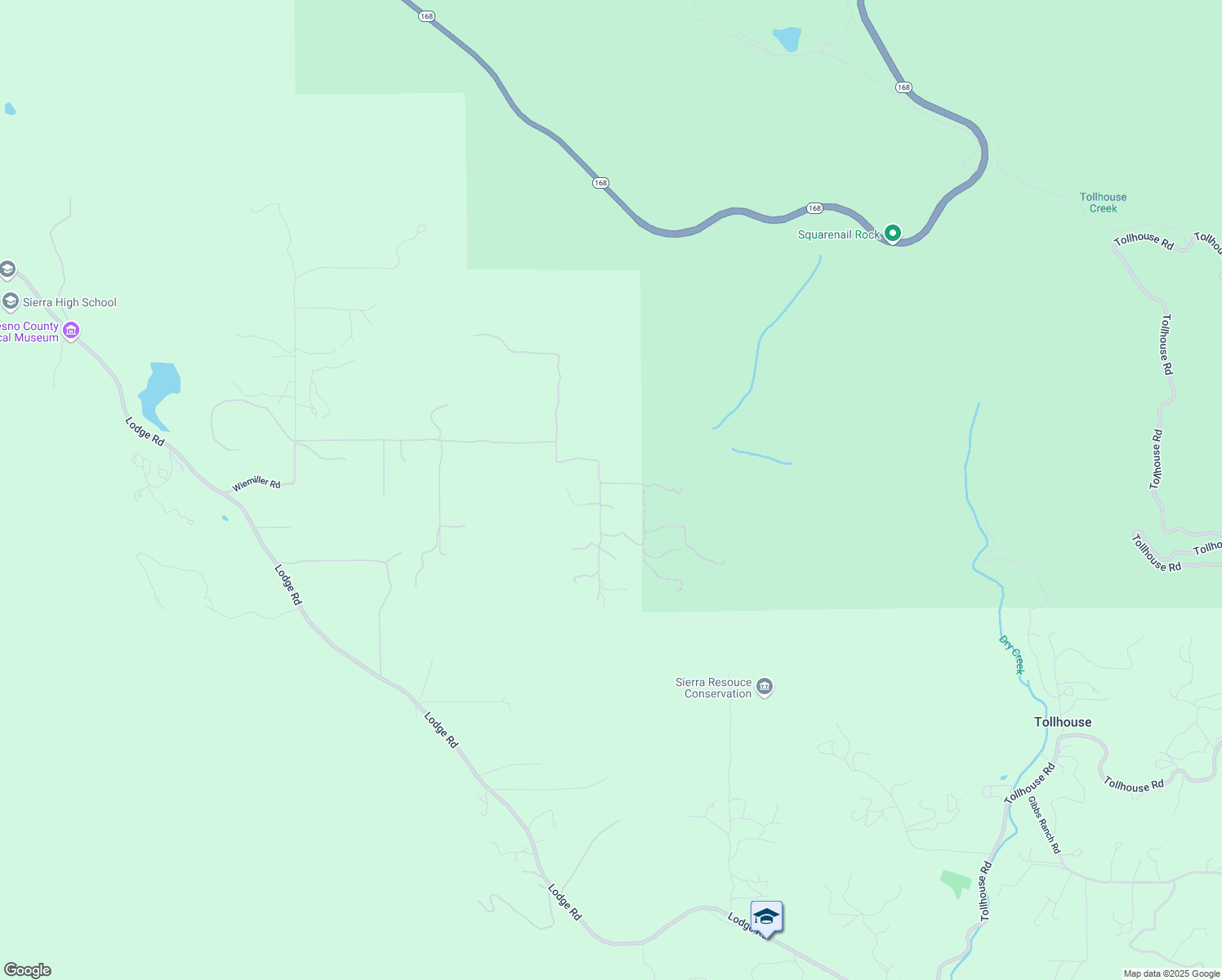 map of restaurants, bars, coffee shops, grocery stores, and more near 35674 Oak Springs Road in Tollhouse