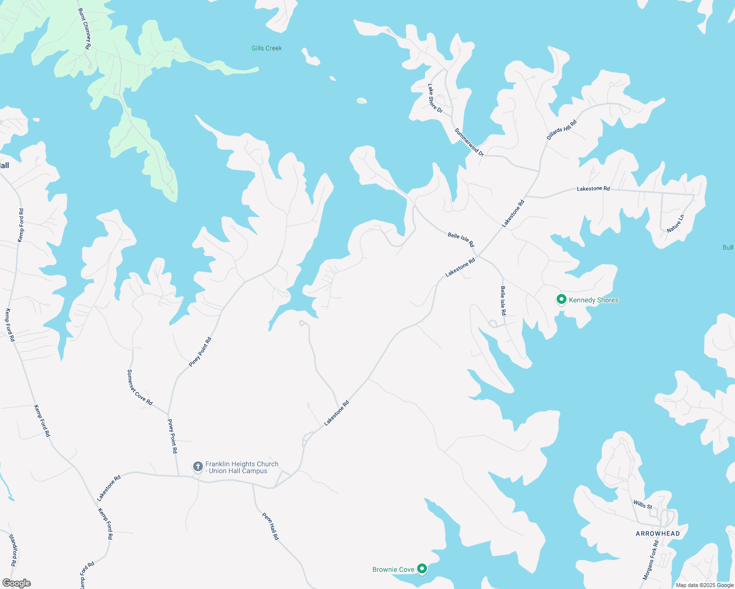 map of restaurants, bars, coffee shops, grocery stores, and more near 240 Highland Lake Road in Union Hall