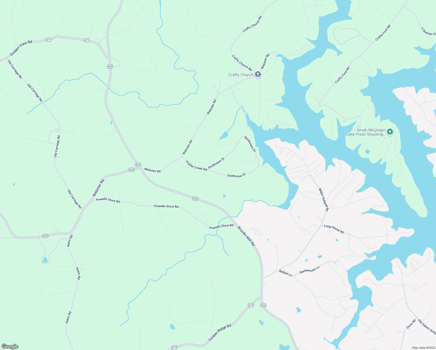 map of restaurants, bars, coffee shops, grocery stores, and more near 338 Poplar Creek Road in Glade Hill