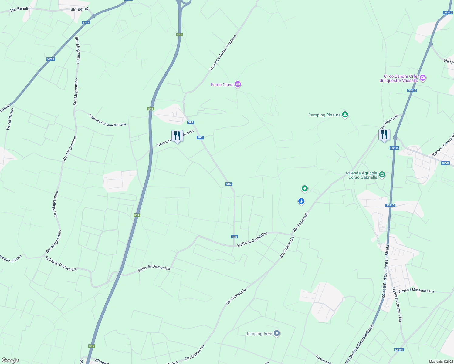 map of restaurants, bars, coffee shops, grocery stores, and more near 11 Traversa Torre Landolina in Libero consorzio comunale di Siracusa