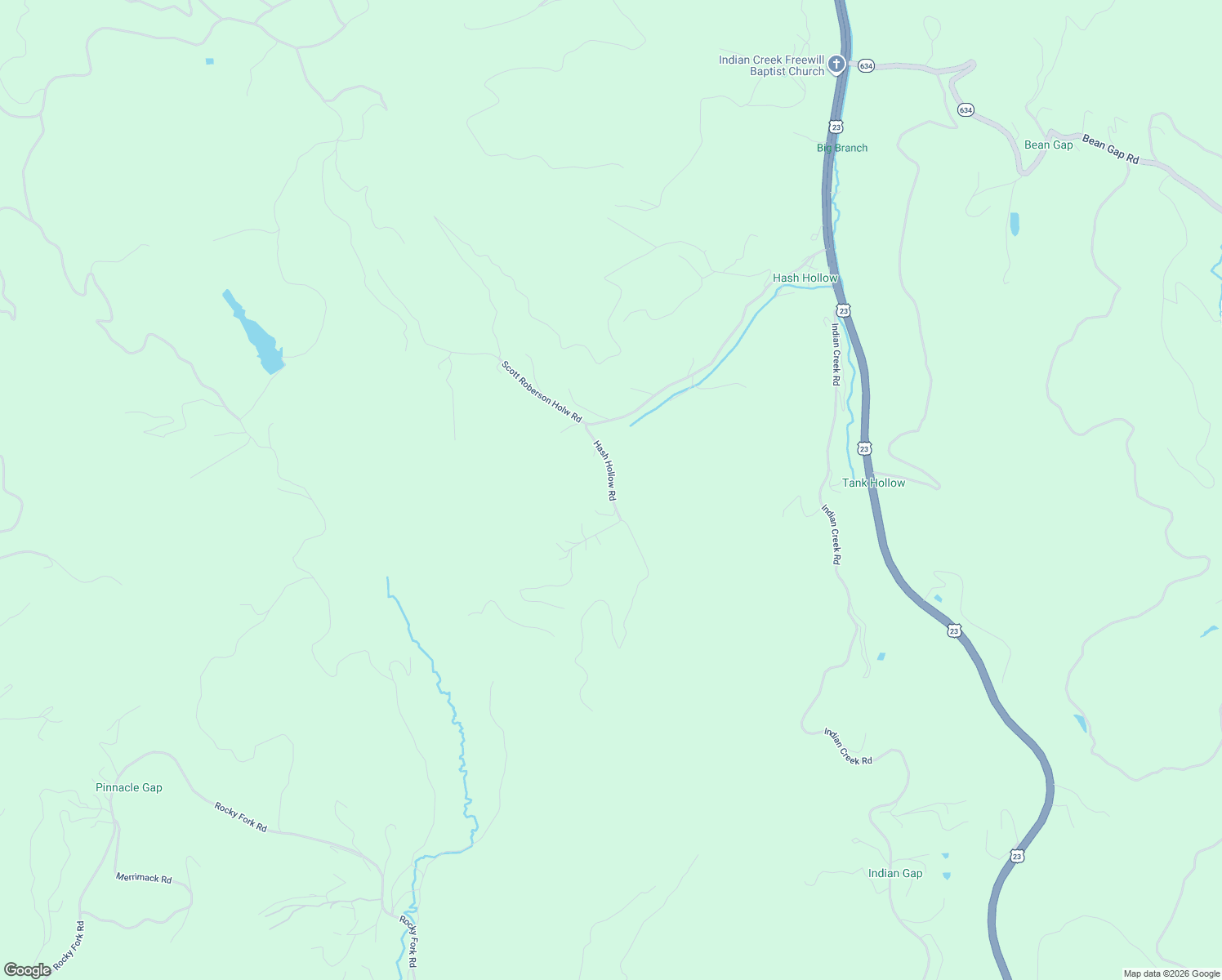 map of restaurants, bars, coffee shops, grocery stores, and more near State Route 726 in Wise County