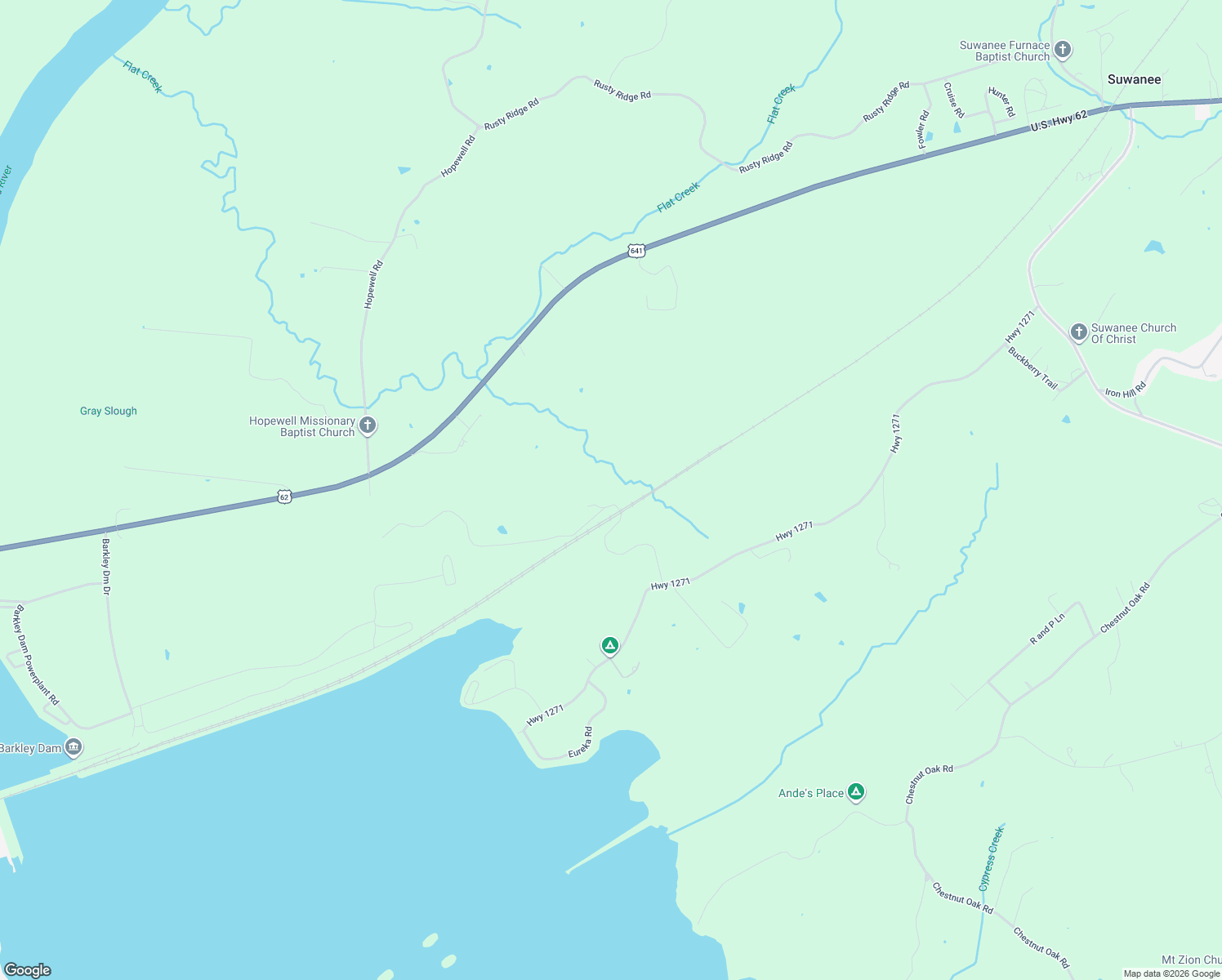map of restaurants, bars, coffee shops, grocery stores, and more near 408 Holt Road in Kuttawa
