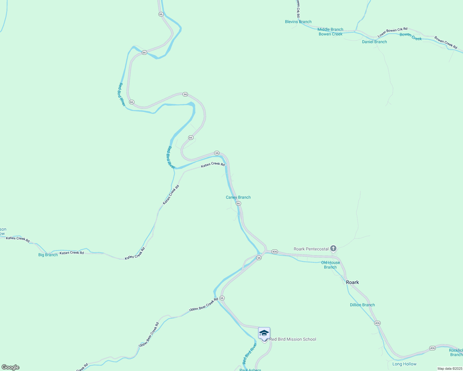 map of restaurants, bars, coffee shops, grocery stores, and more near 650 Kentucky 66 in Roark
