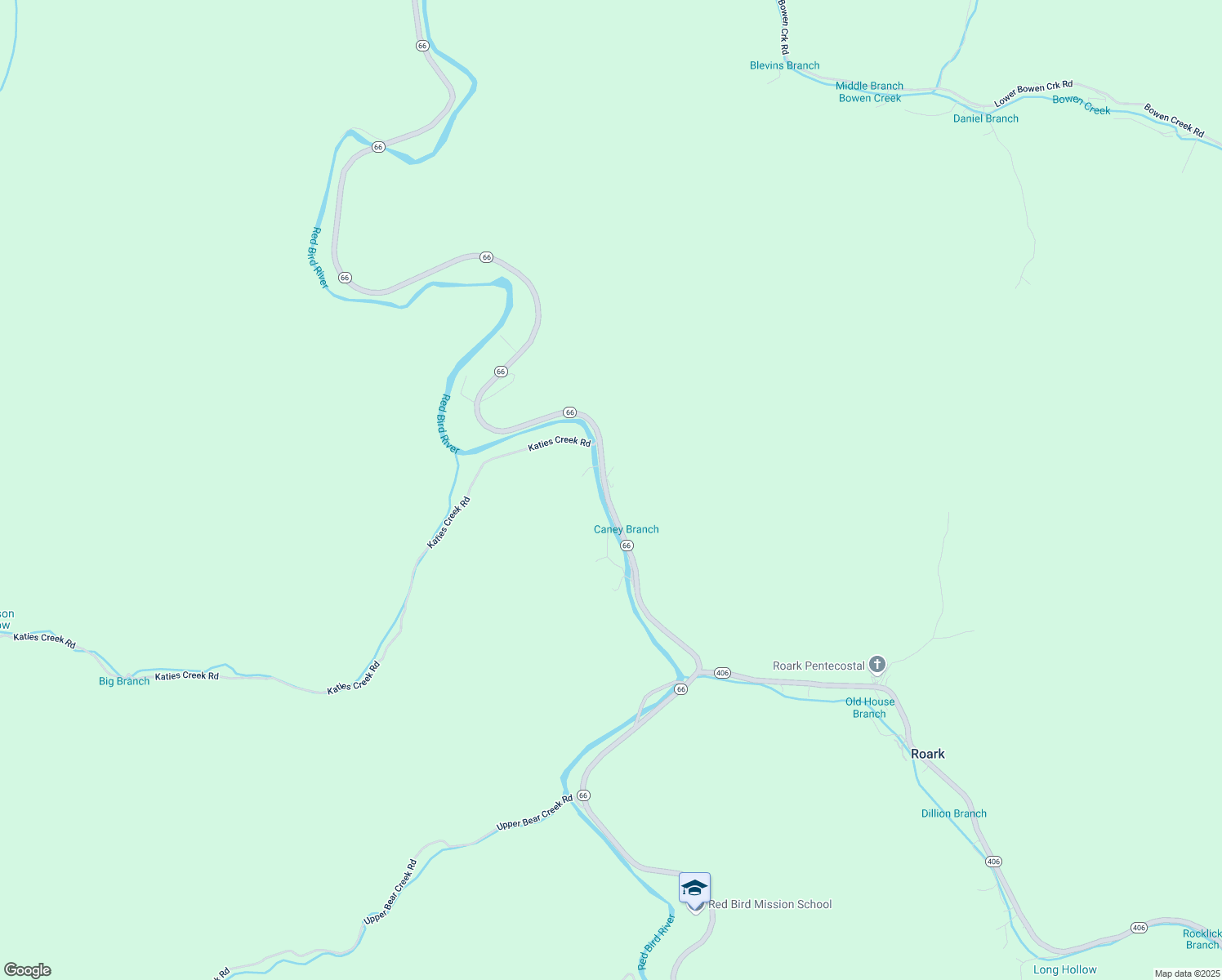 map of restaurants, bars, coffee shops, grocery stores, and more near 650 Kentucky 66 in Roark