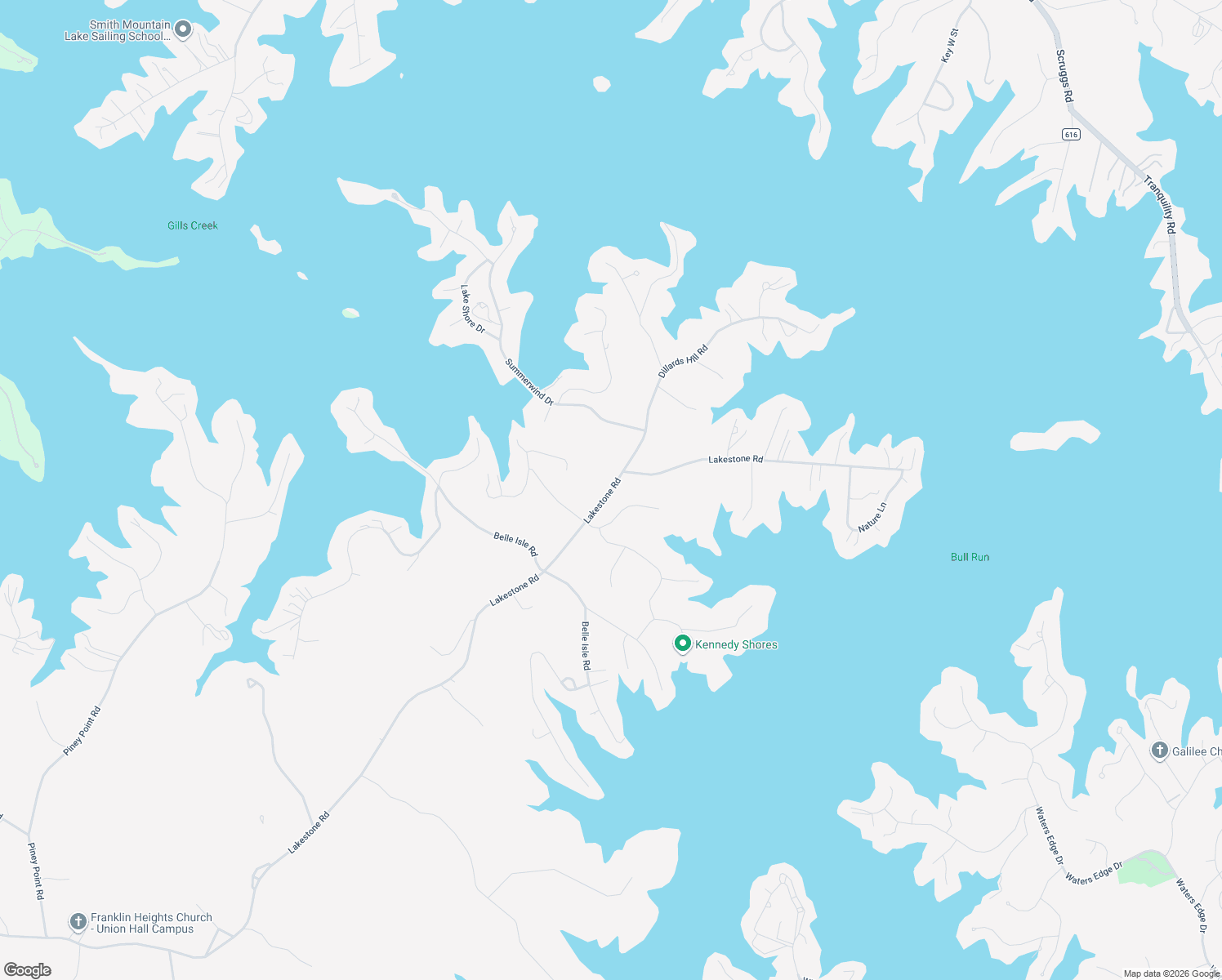 map of restaurants, bars, coffee shops, grocery stores, and more near 3142 Lakestone Road in Union Hall