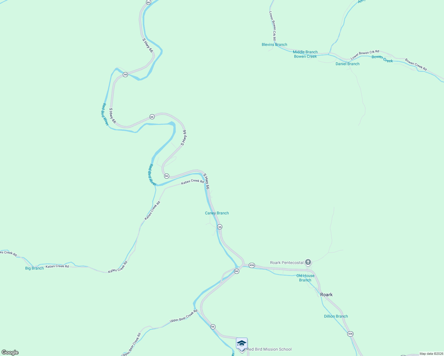 map of restaurants, bars, coffee shops, grocery stores, and more near Kentucky 66 in Essie