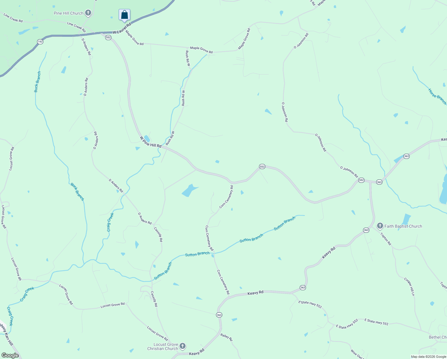 map of restaurants, bars, coffee shops, grocery stores, and more near 1371 West Pine Hill Road in London