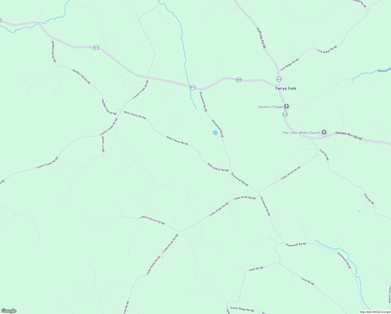 map of restaurants, bars, coffee shops, grocery stores, and more near 538 Wild Cherry Road Northeast in Pilot