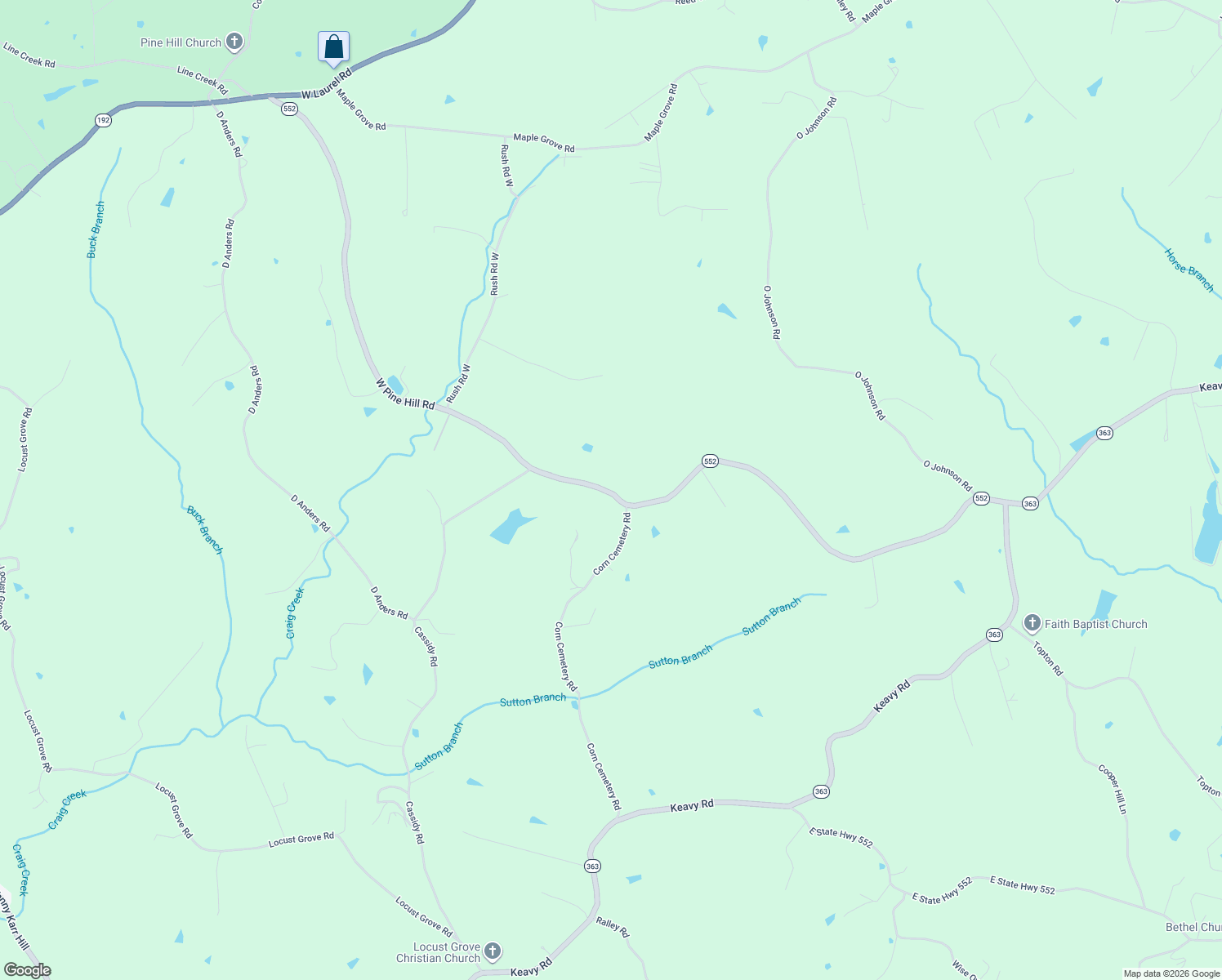 map of restaurants, bars, coffee shops, grocery stores, and more near 1371 West Pine Hill Road in London