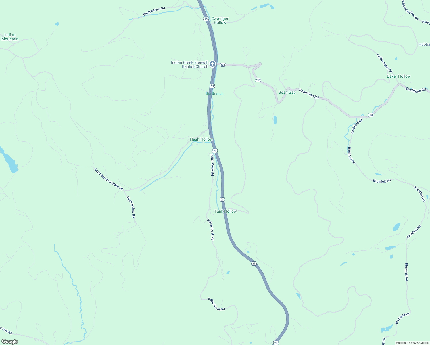 map of restaurants, bars, coffee shops, grocery stores, and more near Wyoming Road in Wise County