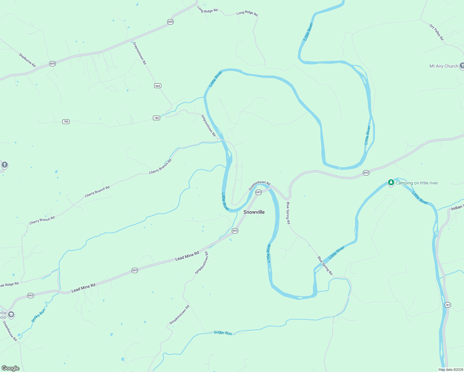 map of restaurants, bars, coffee shops, grocery stores, and more near 5395 Graysontown Road in Radford