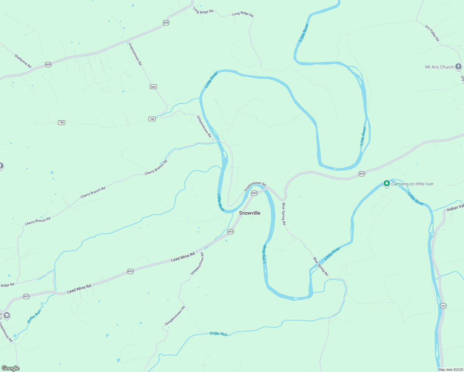 map of restaurants, bars, coffee shops, grocery stores, and more near 5395 Graysontown Road in Radford