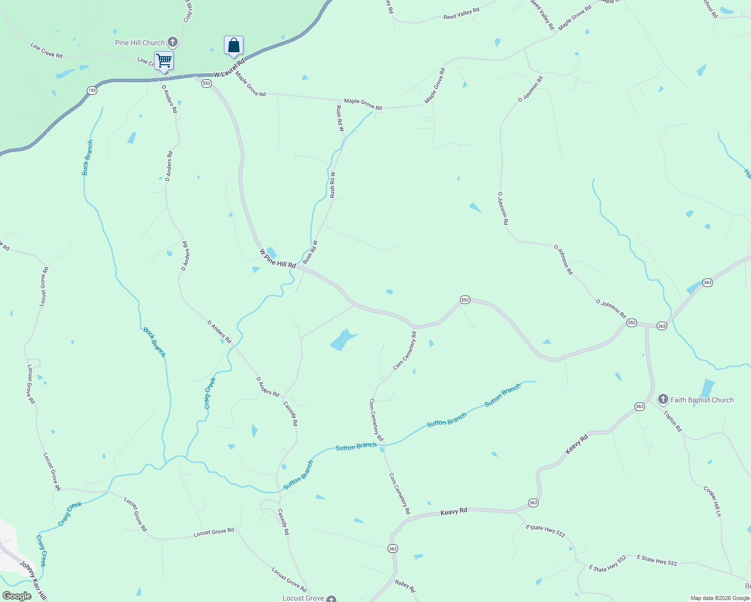 map of restaurants, bars, coffee shops, grocery stores, and more near 1536 West Pine Hill Road in London