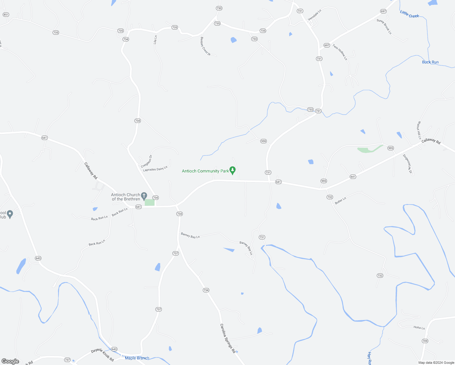 map of restaurants, bars, coffee shops, grocery stores, and more near 2425 Callaway Road in Rocky Mount