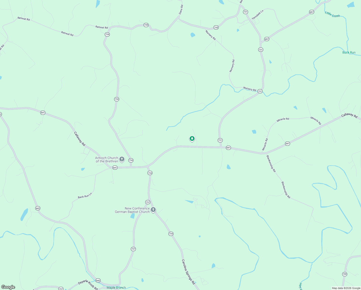 map of restaurants, bars, coffee shops, grocery stores, and more near 2425 Callaway Road in Rocky Mount