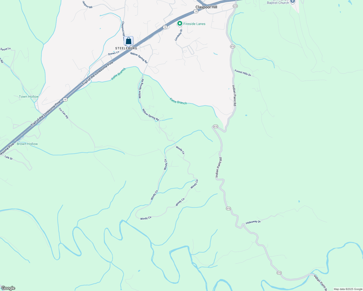 map of restaurants, bars, coffee shops, grocery stores, and more near 1125 Willow Spring Road in Cedar Bluff