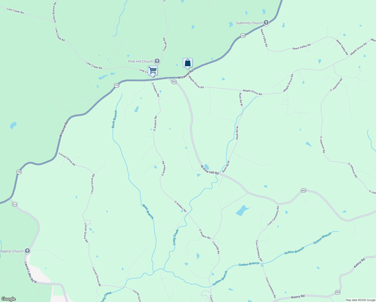 map of restaurants, bars, coffee shops, grocery stores, and more near 2671 West Pine Hill Road in London