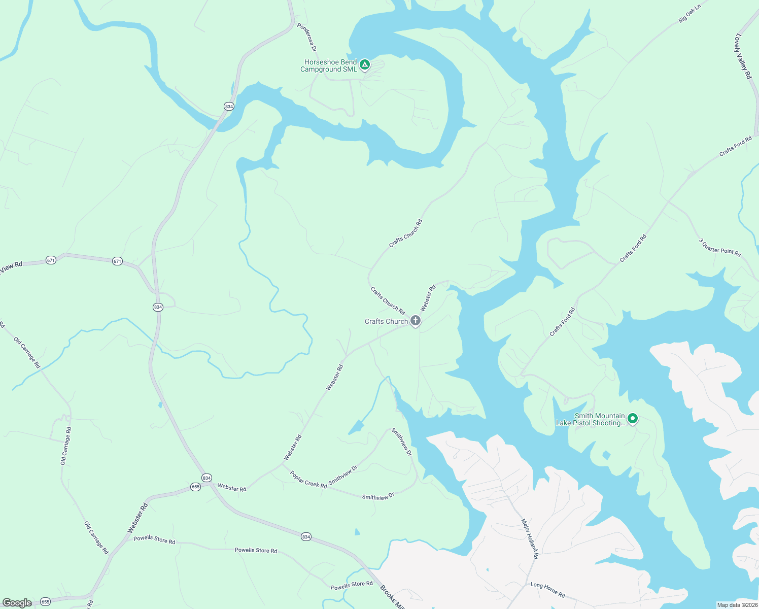 map of restaurants, bars, coffee shops, grocery stores, and more near 135 Crafts Church Road in Glade Hill