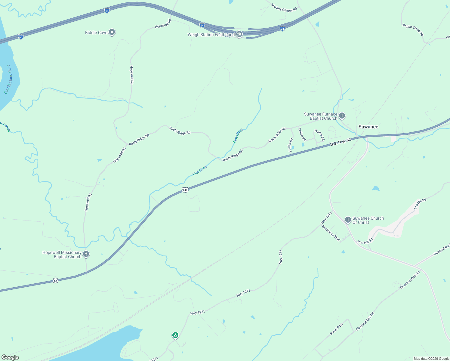 map of restaurants, bars, coffee shops, grocery stores, and more near 6355 U.S. 641 in Kuttawa