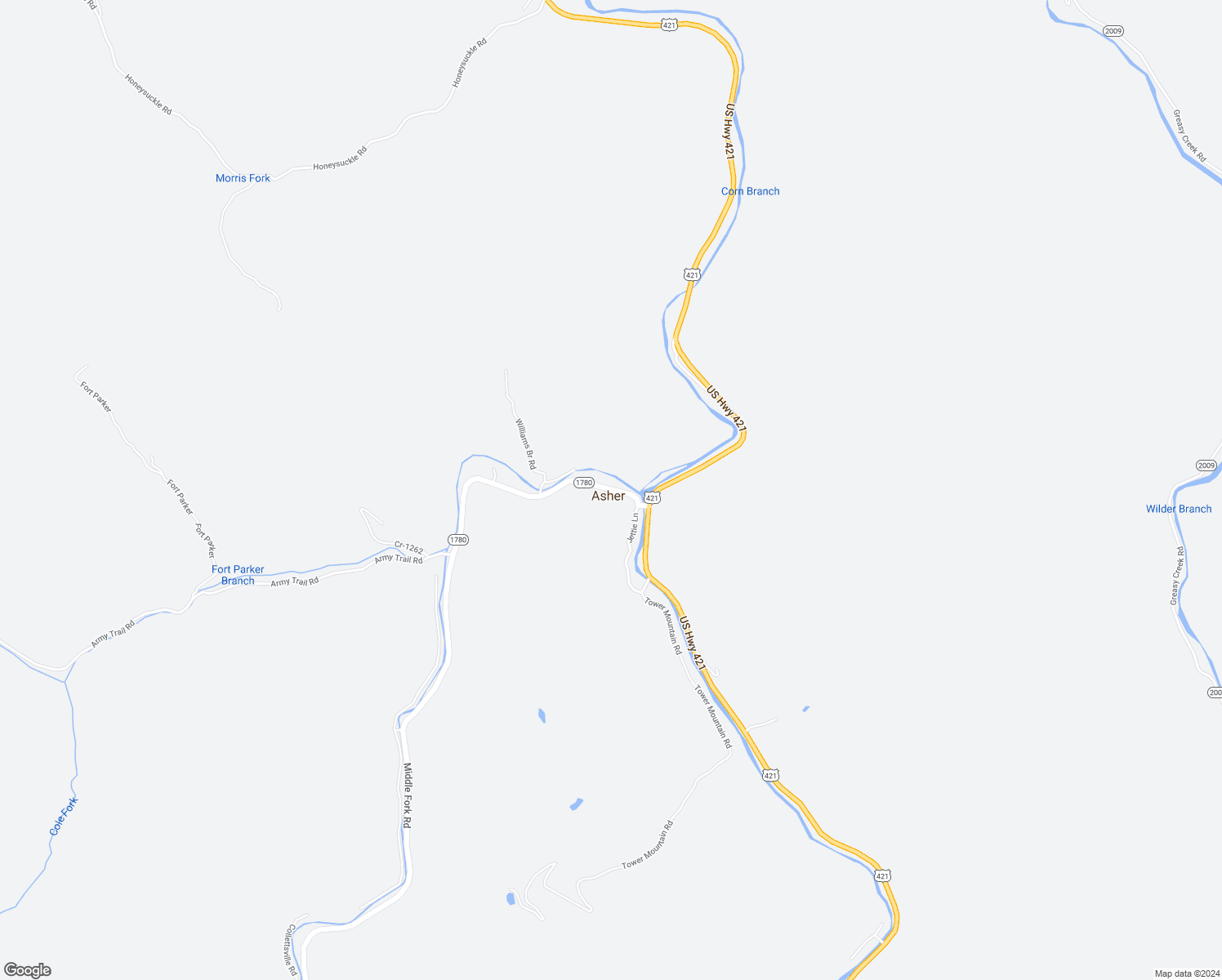 map of restaurants, bars, coffee shops, grocery stores, and more near in Asher