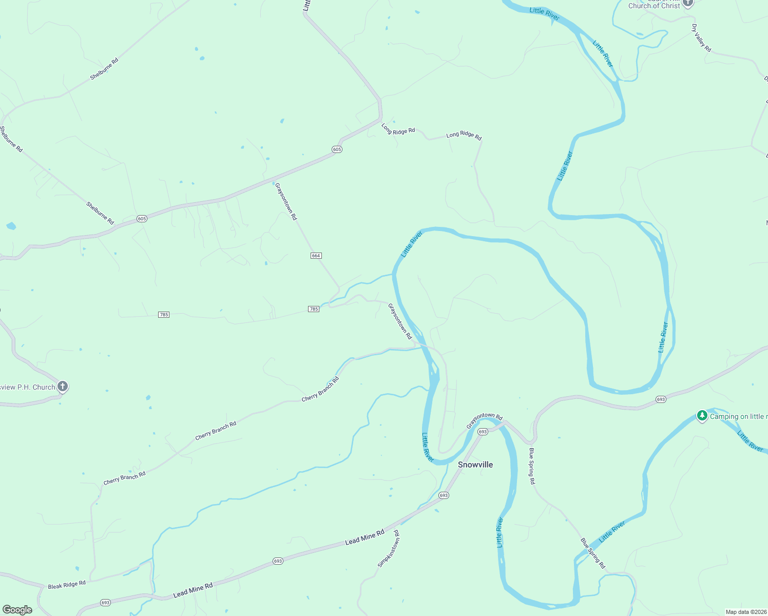 map of restaurants, bars, coffee shops, grocery stores, and more near 5683 Graysontown Road in Radford