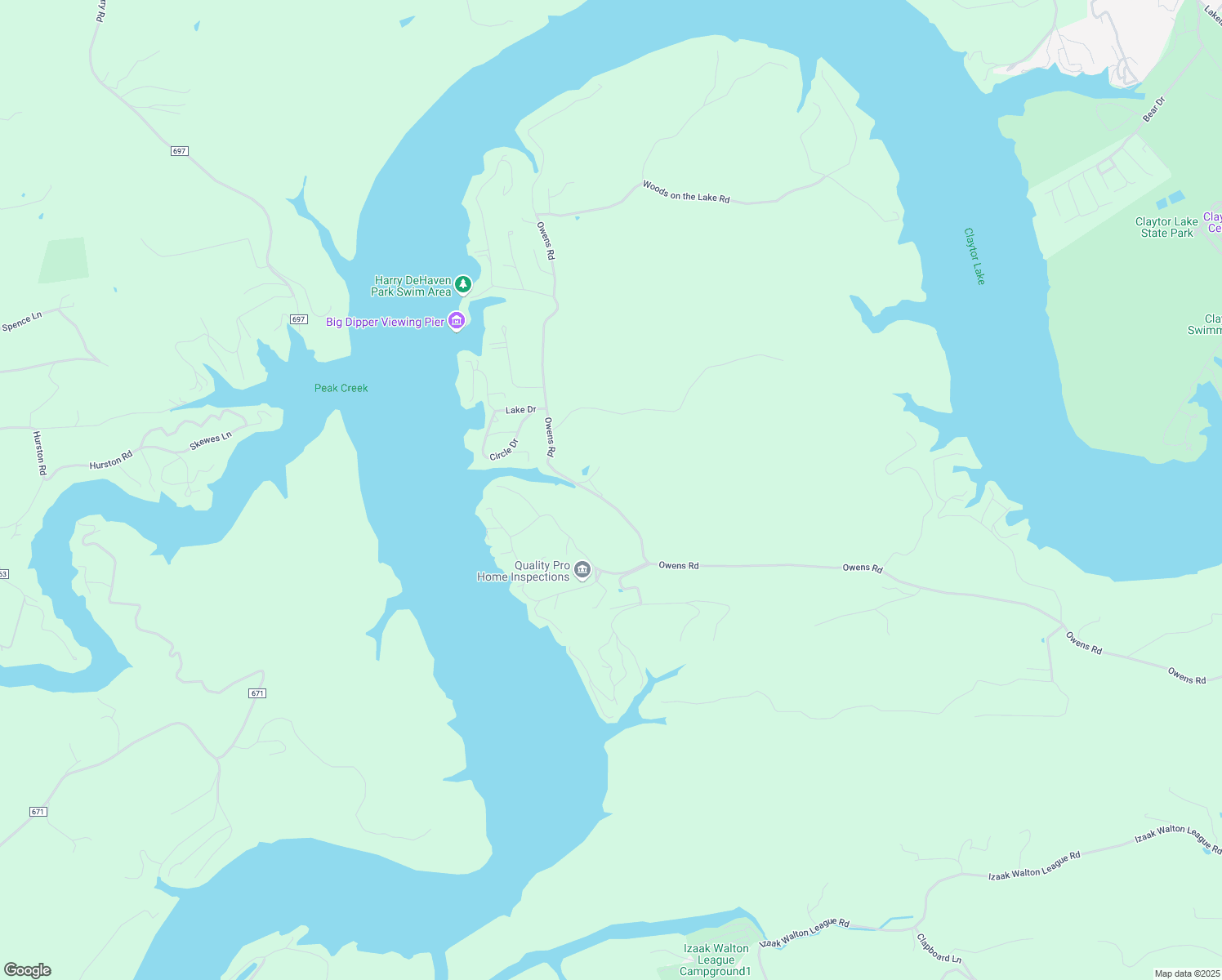 map of restaurants, bars, coffee shops, grocery stores, and more near 6544 Owens Road in Radford