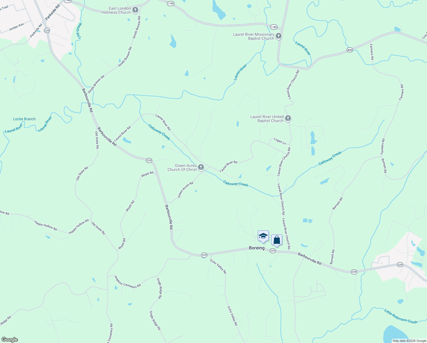 map of restaurants, bars, coffee shops, grocery stores, and more near 1111 Laurel River Road in London