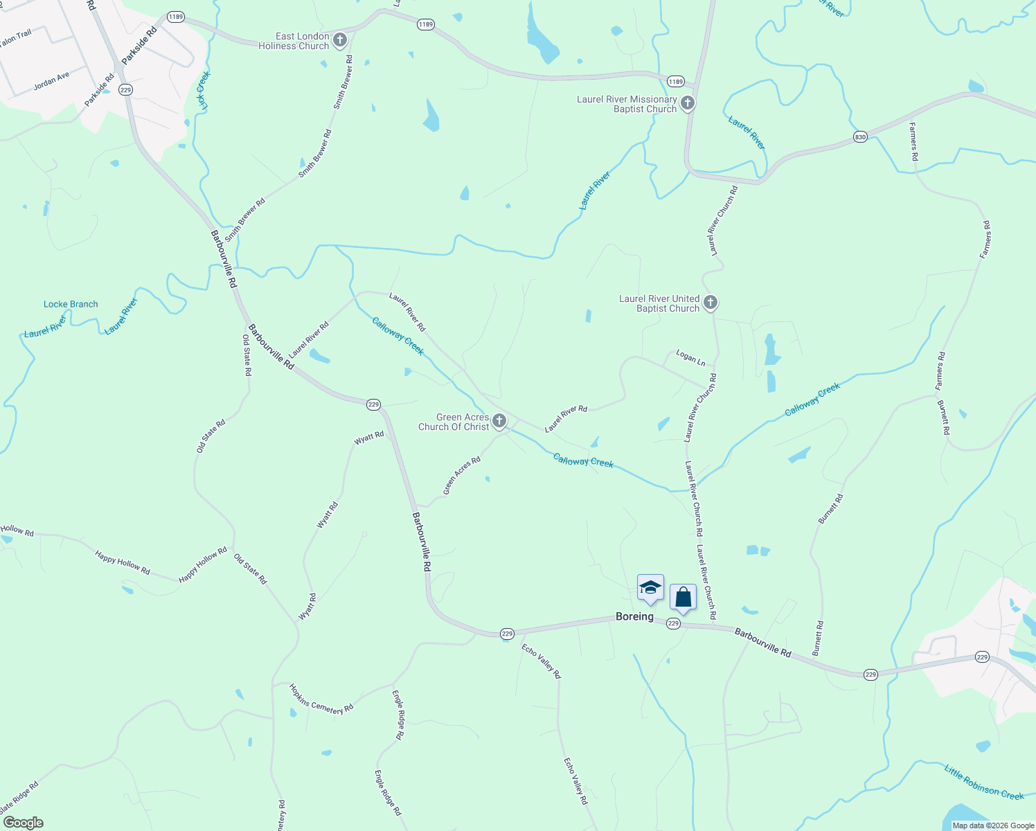 map of restaurants, bars, coffee shops, grocery stores, and more near 1111 Laurel River Road in London